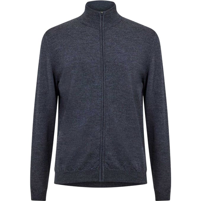 Boss Heren Vest met volledige rits (Medium Grijs)