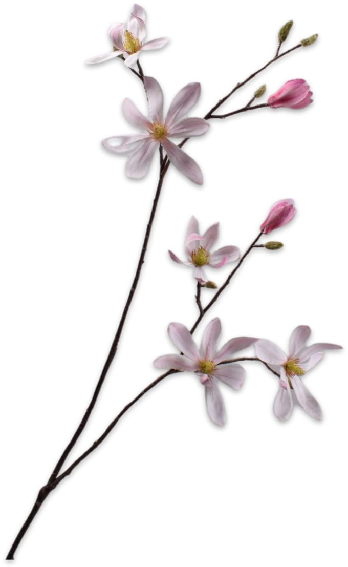 Silk-ka Kunstbloem-Zijden Bloem Magnolia Tak Wit-Roze 100 cm