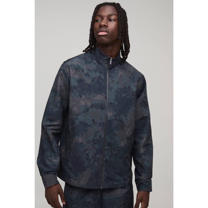 Camo Ripstop Funnel Neck Overshirt | Size Medium