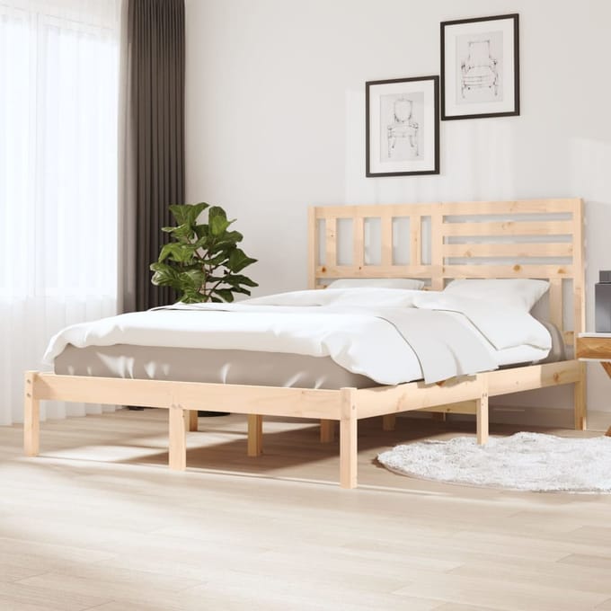 vidaXL - Bedframe - massief - grenenhout - 120x200 - cm