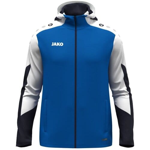 Jako Dynamic Jas Met Kap Heren - Royal / Wit / Marine | Maat: M