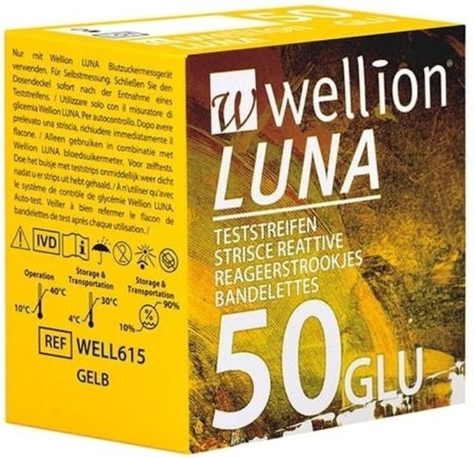 Wellion Luna glucose teststrips (50 stuks)