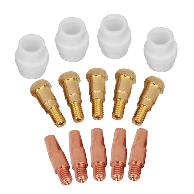 14 stuks Contacttip Gasdiffuser Tiphouder Set voor Binzel 24KD MIG Lasbrander 1.0mm