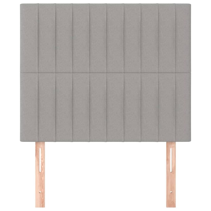 vidaXL - Hoofdbord - lichtgrijs - 80x5x118/128 - cm - stof