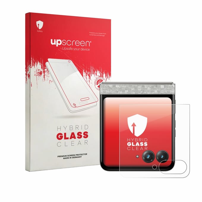 upscreen - Screenprotector voor Motorola Razr 70 (Achterdisplay) - Folie Beschermfolie Beschermglas transparant