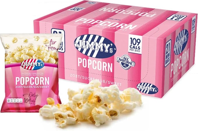 JIMMY's Popcorn zoet XS Mini Bag 21x27g Air-Popped