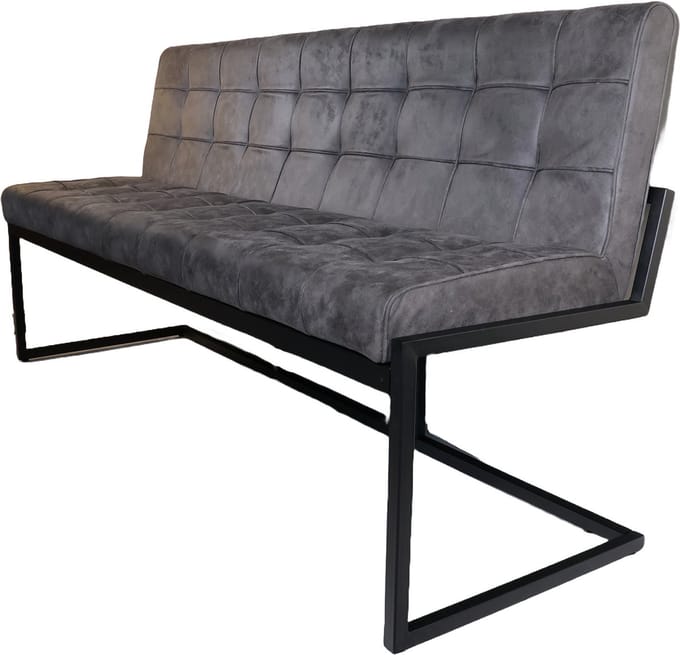 Eetkamerbank 180cm Vito antraciet microvezel eetbank