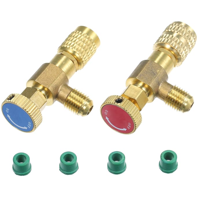 R12 R410 Koelmiddelvulklep, Airconditioning Koelmiddel Vloeistofveiligheidsklep Koperstroom beige
