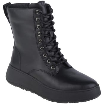 FitFlop F-mode leather lace-up flatform ankle boots