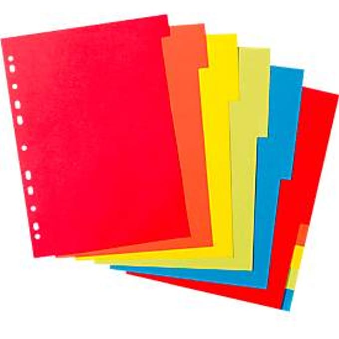 Kartonnen index Herlitz, A4, blanco tabbladen, Europerforatie, gerecycleerd karton, 1 set van 10 stuks met 2 x 5 kleuren