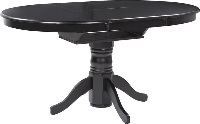 AKRON - Uitschuifbare eettafel - Zwart - 106/150 x 106 cm - MDF