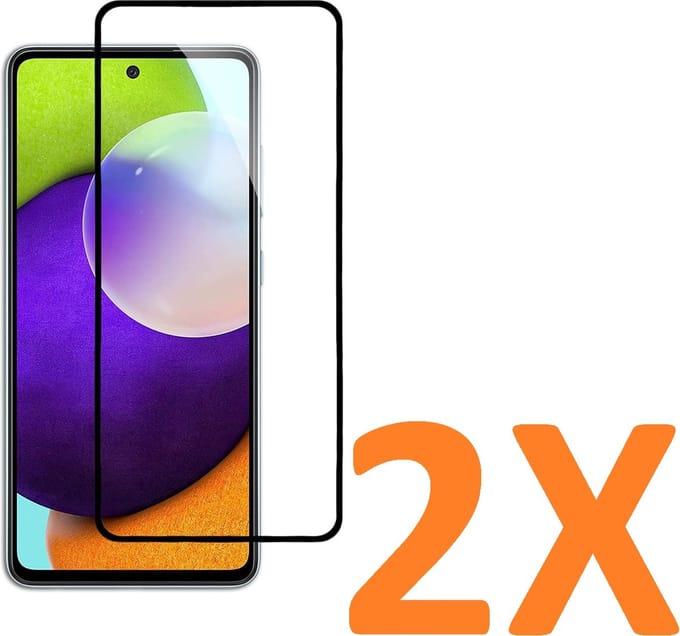 Volledige dekking Screenprotector Glas - Tempered Glass Screen Protector Geschikt voor: Samsung Galaxy A53 A536 5G - 2x