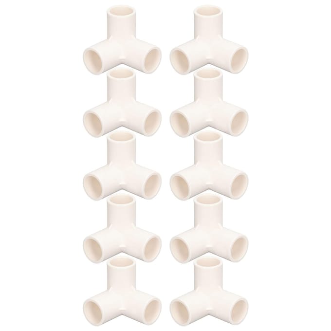10 STUKS 3-weg pijpfittingen PVC plastic T-stuk elleboog hoekconnector 25mm binnendiameter wit wit