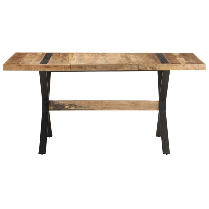 vidaXL - Eettafel - 160x80x76 - cm - ruw - mangohout