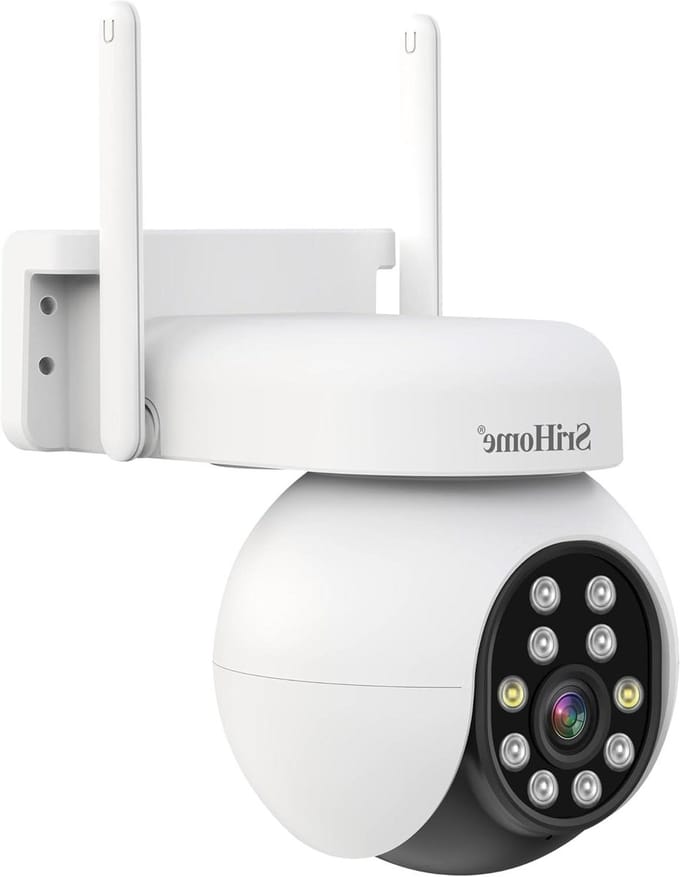 Bewakingscamera - Beveiligingscamera Binnen Buiten - Huis Beveiligen - 4MP HD Optische Zoom - IP65 Waterdicht - Wit