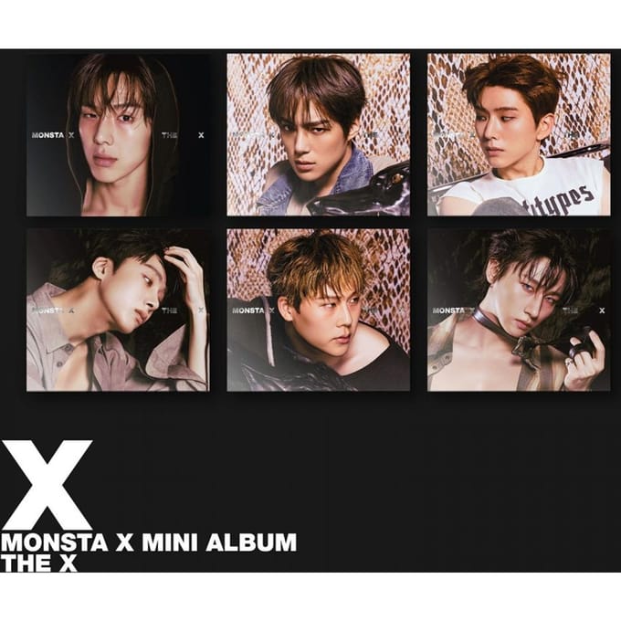 Selecteer POB DIGIPACK Ver MONSTA X 13E MINI-ALBUM THE X No POB Random black