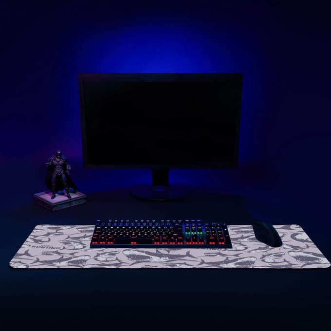Jaws Sharks Gaming Mouse Mat - Medium