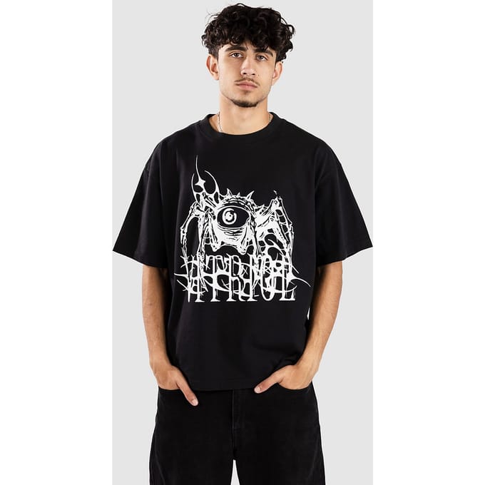 Vitriol Cyber Cryptids Cropped T-Shirt zwart