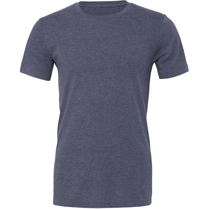 Bella+Canvas Unisex Heather CVC Short Sleeve Tee CV3001CVC - Heather Navy - L