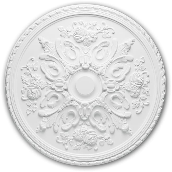 Plafond Rozet 156025 Profhome Sierelement plafond centrum rococo barok stijl wit Ø 82 cm