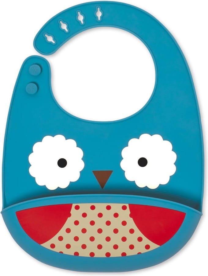 Skip Hop Zoo Fold & Go Siliconen Slabbetje - owl