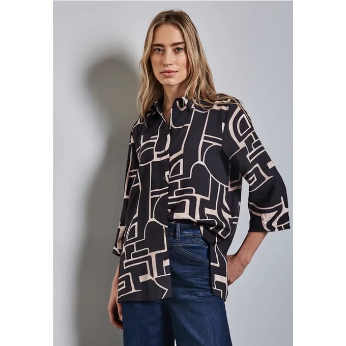 Lange blouse met omslag