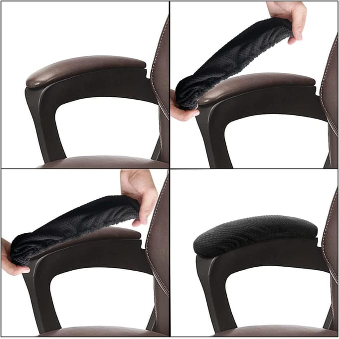 1 paar bureaustoel-armhoezen stofdicht rekbaar vlekbestendig spandex stretch computer stoel armhoezen
