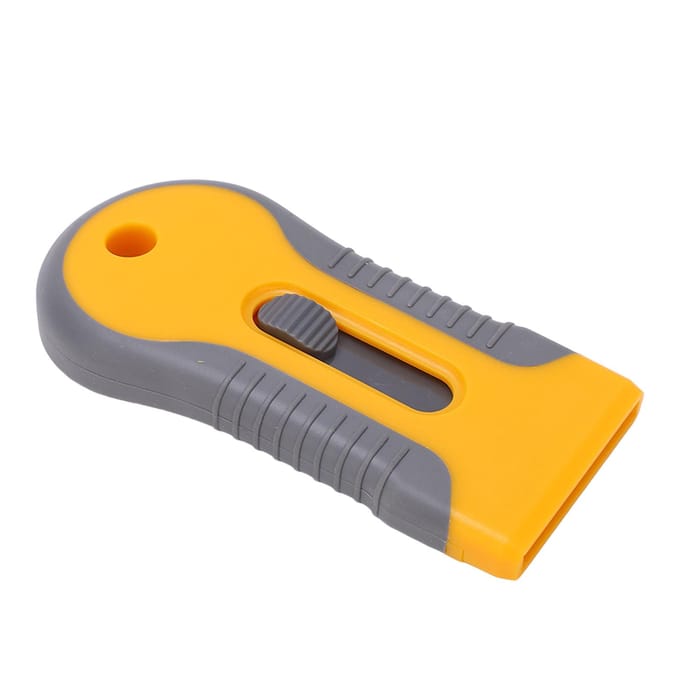Grattoir à lame de rasoir Conception à détacher Ensemble Kit d'outils de nettoyage à gratter pour résidus d'autocollants yellow