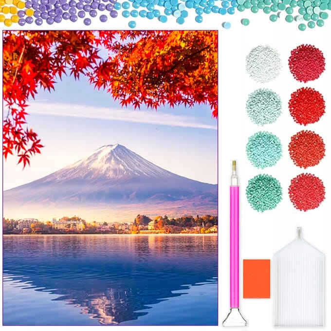 Diamond Painting - Diamond Painting - Natuur - Wulkan