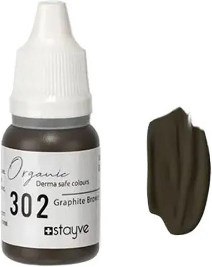 Stayve Organic 302 Graphite Brown / PMU & Microblading Graphite Brown 10 ml