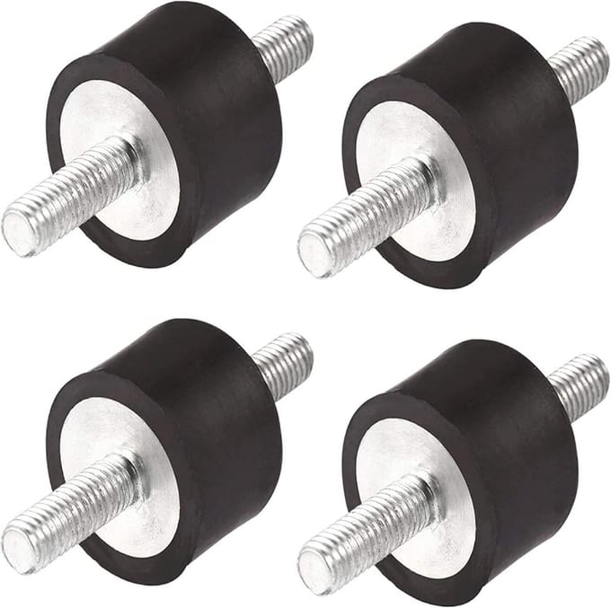Anti Vibratie Rubberen Steunen M8 x 23 Voor Auto en Boot - 4 Stuks
