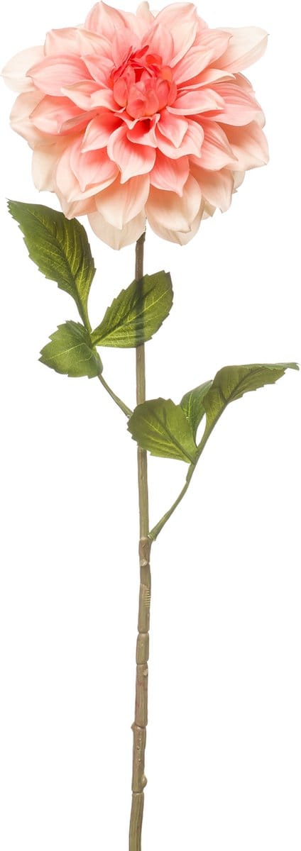 Emerald - Kunstbloem Dahlia 72cm peach - Kunstplant voor binnen