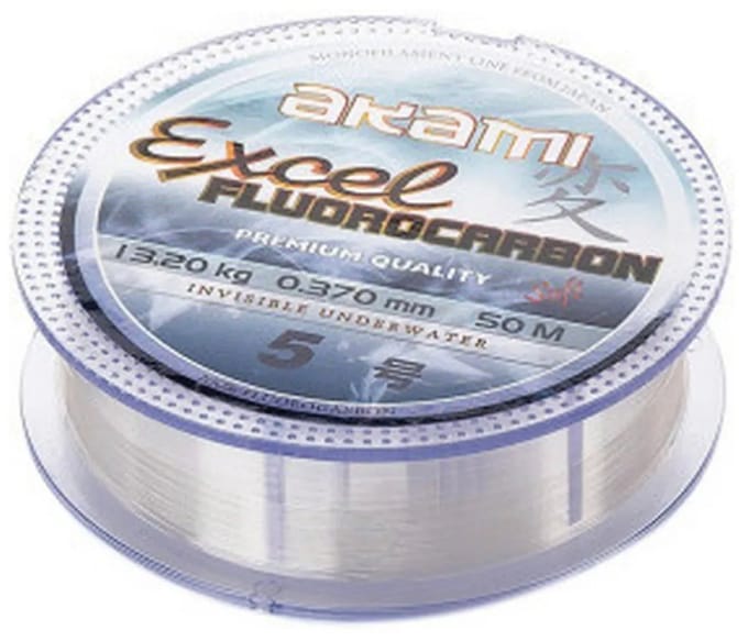 Akami Excel Flurocarbon 50 M Transparant 0.370 mm
