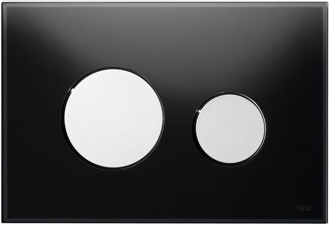 Tece TECEloop - Bedieningsplaat, zwart glas/glazend chroom 9240656