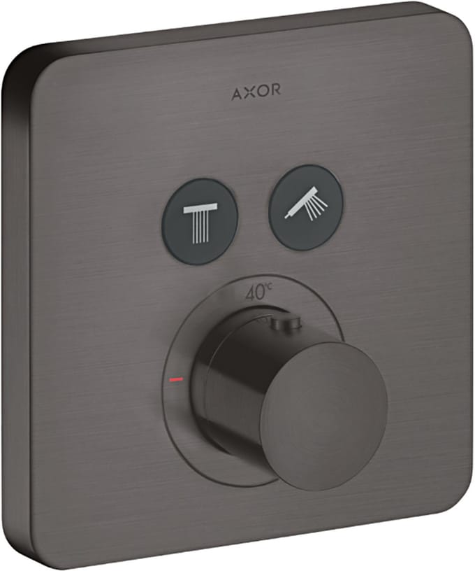 Axor ShowerSelect - Thermostaat afbouwdeel voor 2 functies, geborsteld zwart chroom
