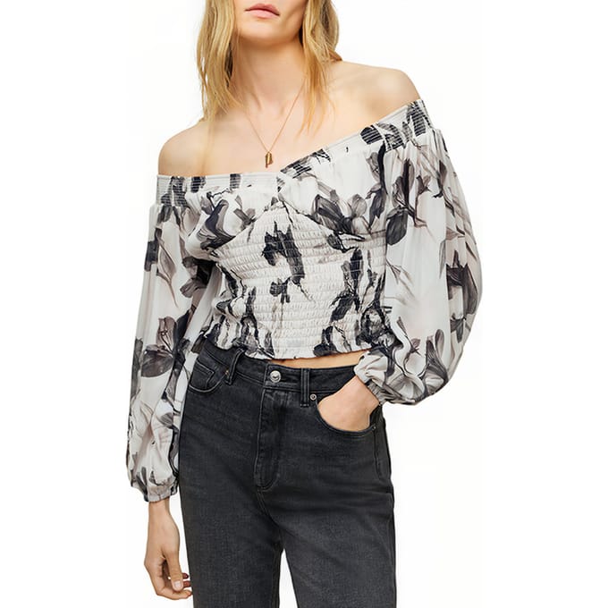 AllSaints Tia Iris Top Ecru White Taglia: 44 | Magliette intime Outlet | Donna | Viola