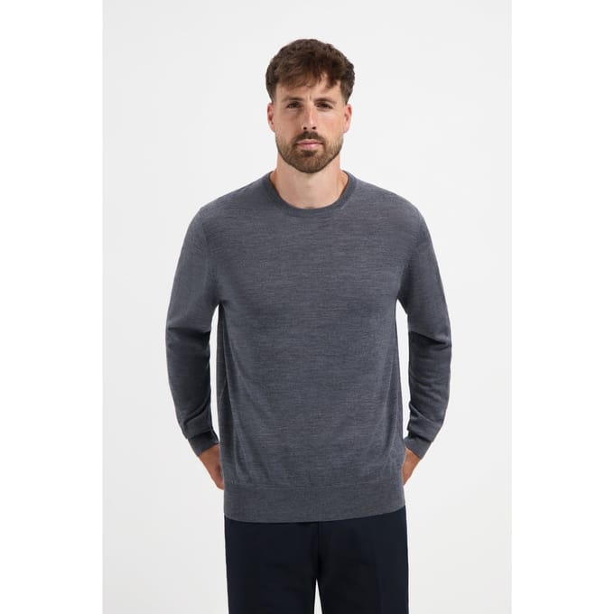 MERSO Crew Neck – Merino Trui – 100% Merino Wol – Storm Grey