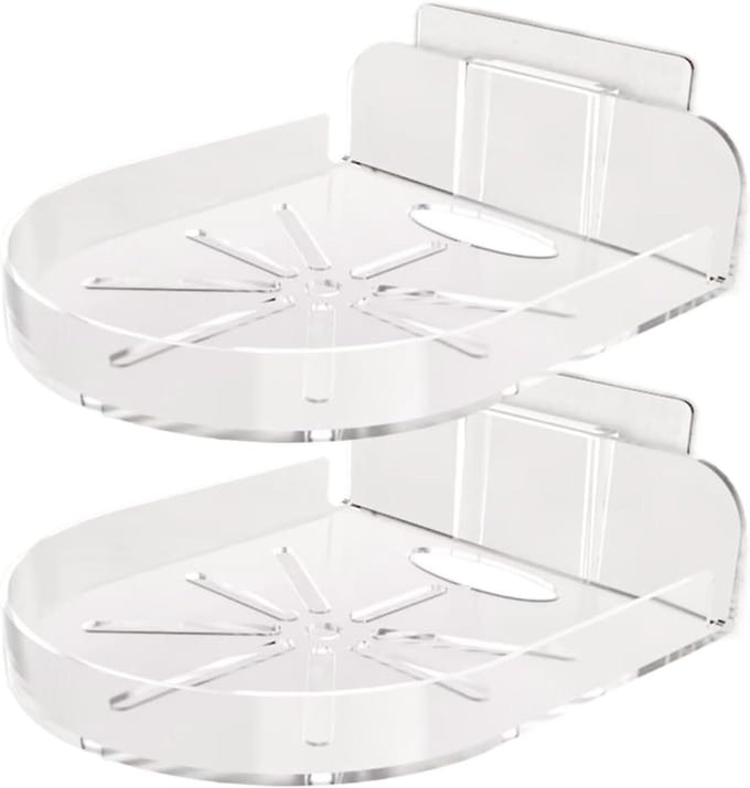 Babyfoon Plank - Camera Houder - Opbergen Camera - Schadevrij Bevestigen - 12 x 9.5 cm - Wit