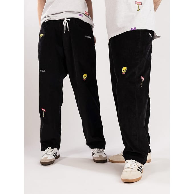 Jacker Deal Corduroy Broek zwart