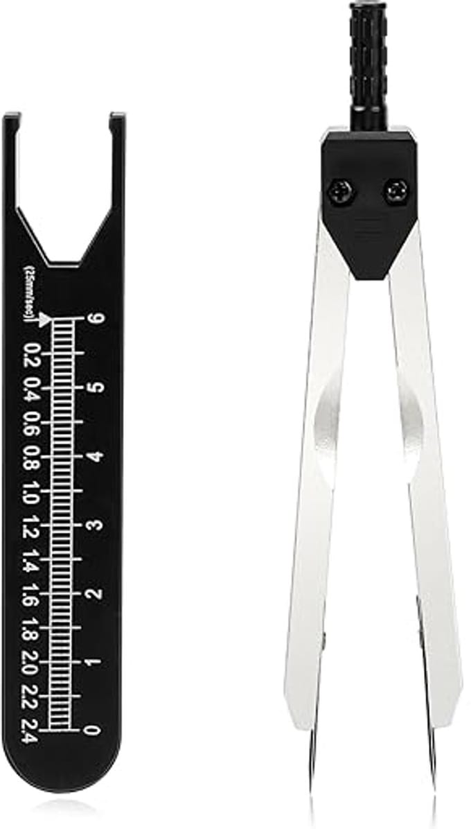 Schuifmaat/kompas meetinstrument (zwart)