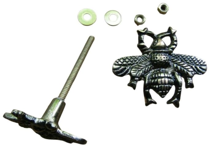 Pack of 2 Bumble Bee Knobs Antique Brass