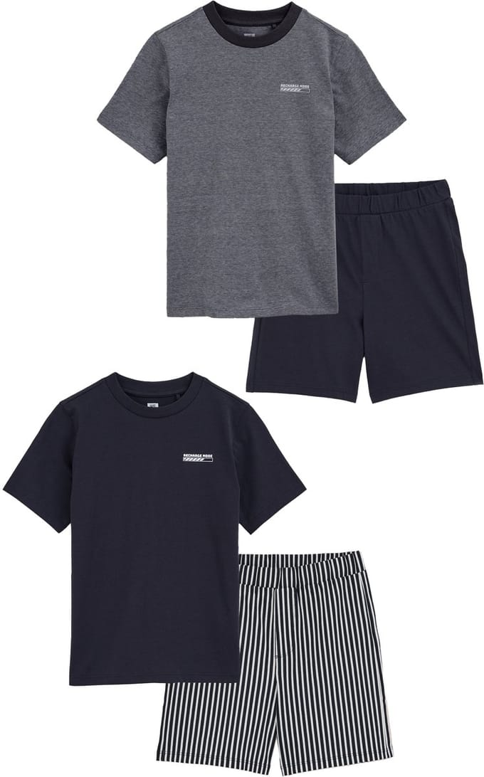 WE Fashion Jongens shortama, 2-pack