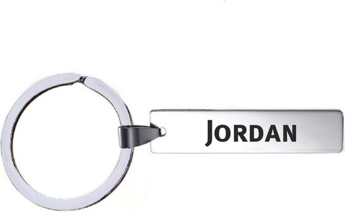 Sleutelhanger Met Naam - Jordan - RVS