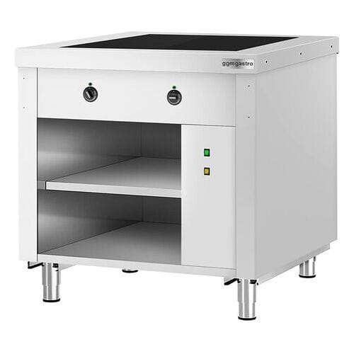 GGM Gastro Buffettheke KOPENHAGEN - 910mm - mit Warmhalteplatte - Edelstahl