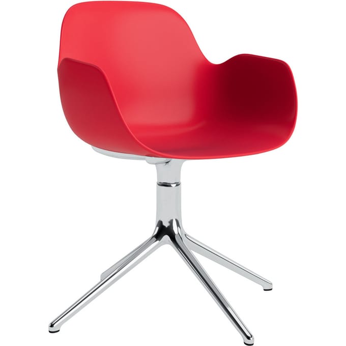 Normann Copenhagen Form Draaifauteuil - NormannCopenhagenFormBrightRed - aluminium