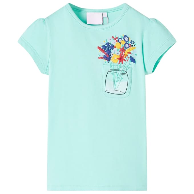 vidaXL - Kindershirt - 128 - lichtmint