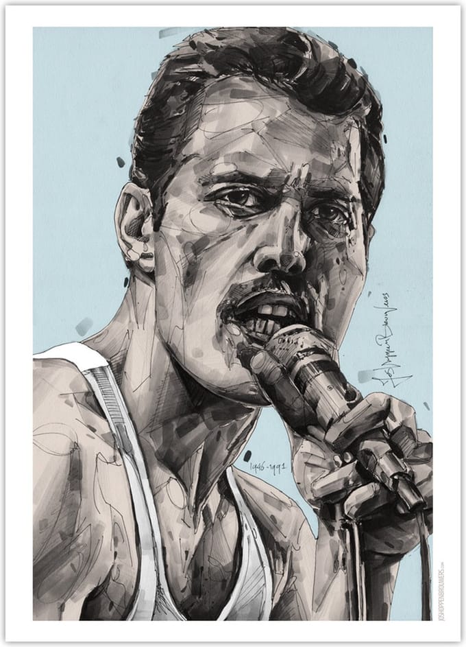 Freddie Mercury 02 poster 50x70 cm
