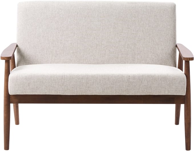 ESRUM - Tweezitsbank - Grjis/Donkerbruin - Polyester