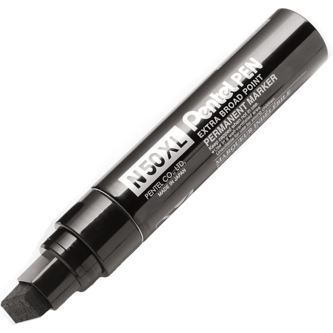 Pentel N50XL permanente marker, zwart, extra dikke punt (8-15,4mm)
