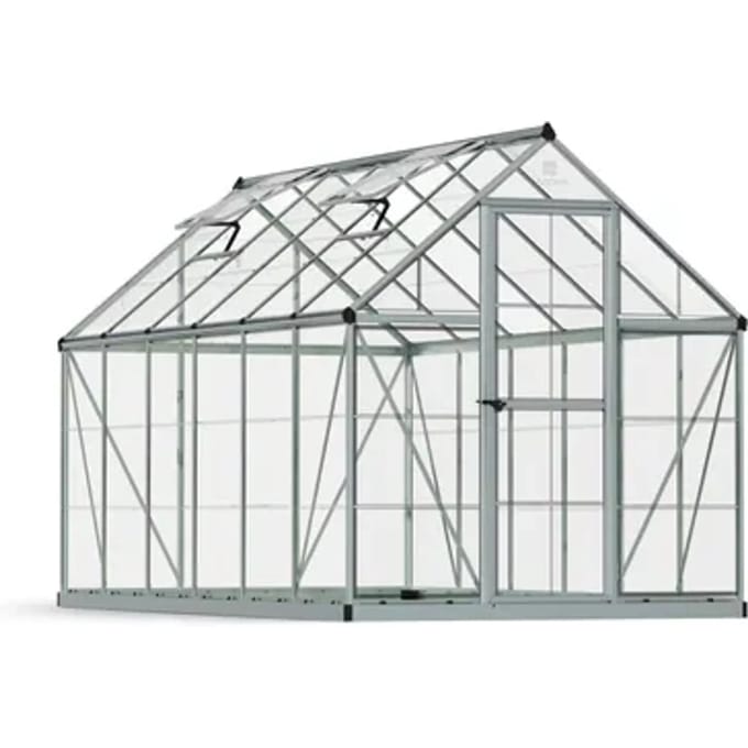 Canopia Tuinkas Harmony 6x12 - Polycarbonaat - Zilver - 370x185x208cm